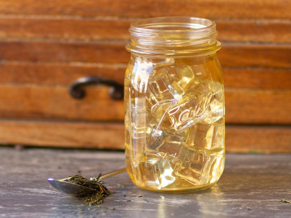 Caribbean Punch Green Tea Brewed as Iced Tea from Hackberry Tea