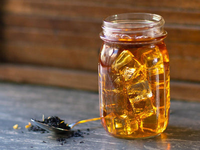 Bright Peach Black brewed iced - Hackberry Tea