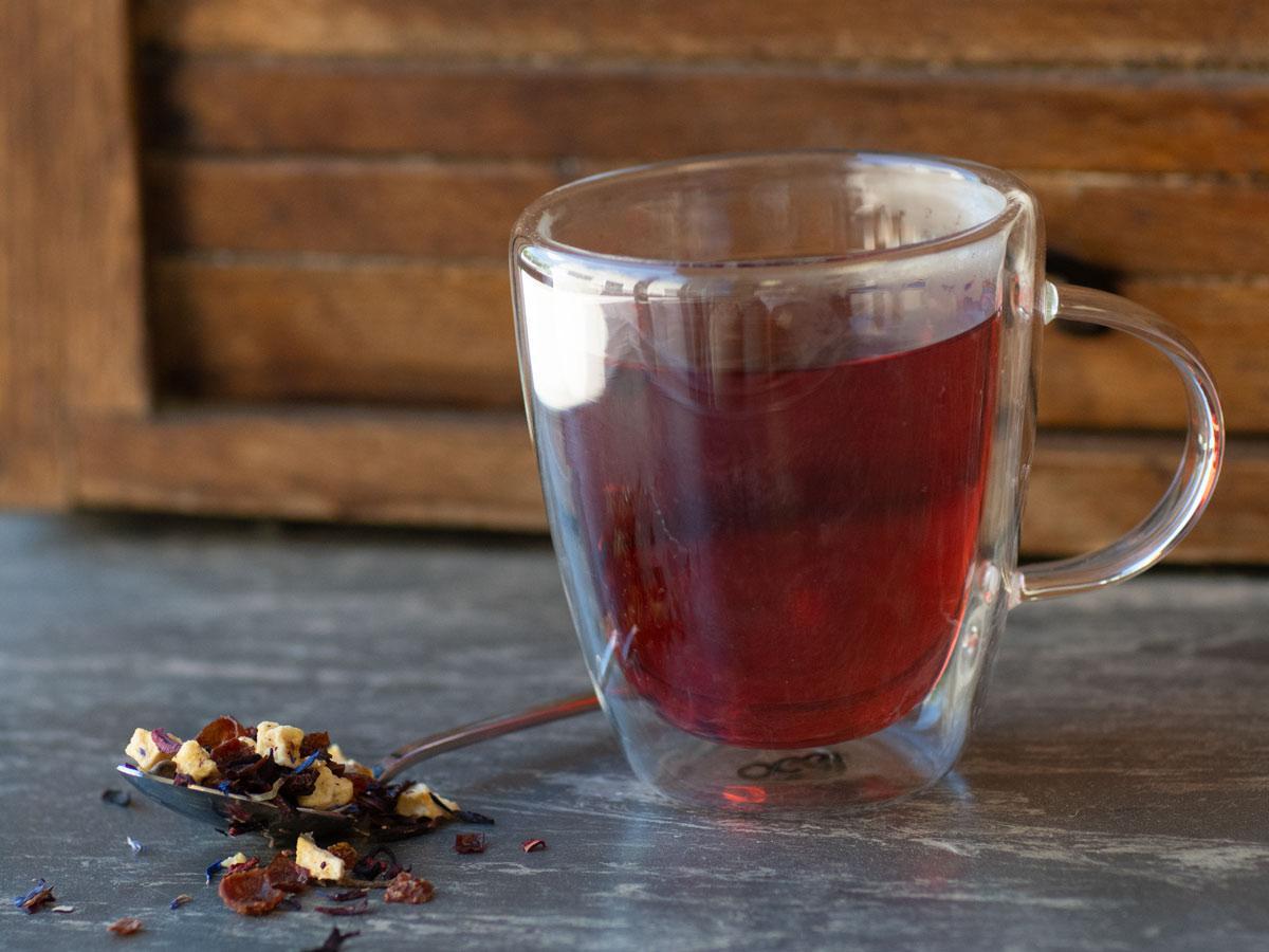Mixed Berry CrèmeTea Brewed as Hot Tea from Hackberry Tea