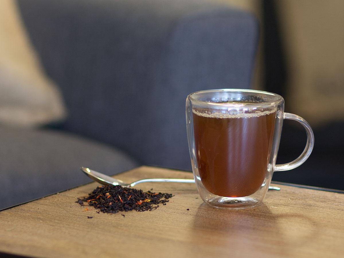Prickly Pear Black Tea Brewed as Hot Tea from Hackberry Tea