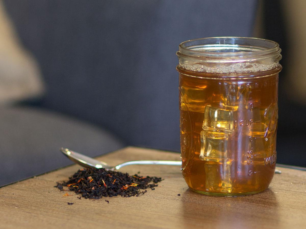 Prickly Pear Black Tea Brewed as Iced Tea from Hackberry Tea