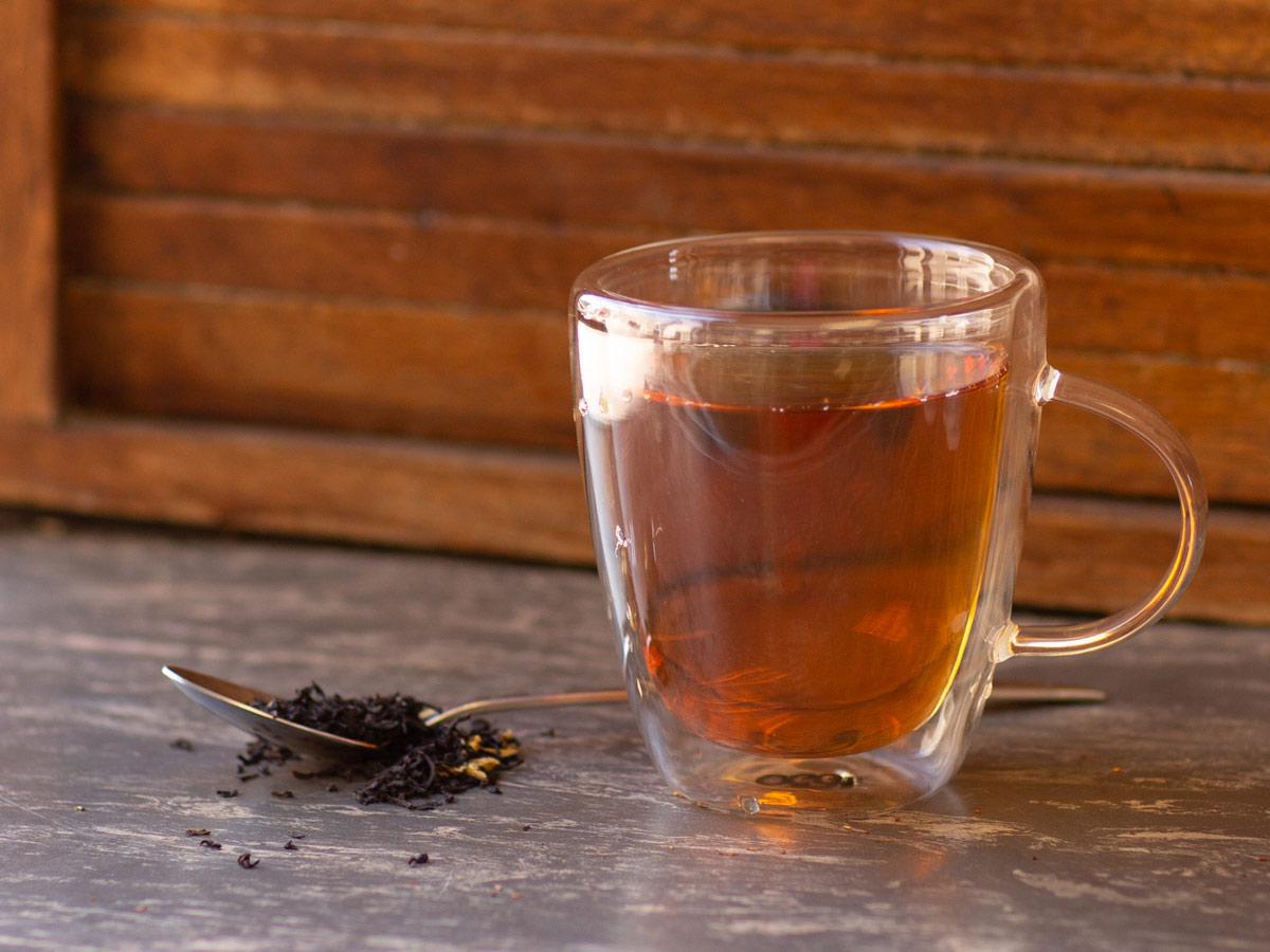 Mango Black Tea Brewed as Hot Tea from Hackberry Tea