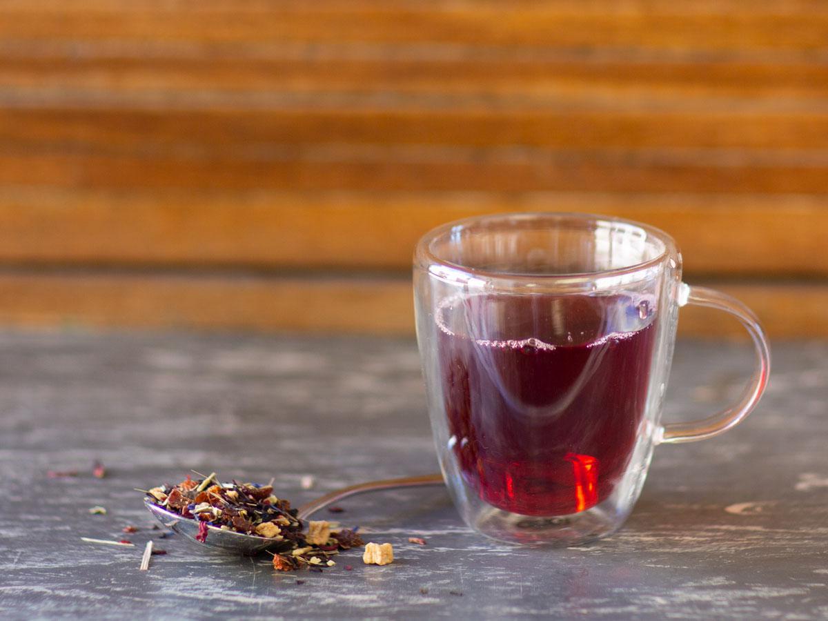 Elderberry Tart Tea Brewed as Hot Tea from Hackberry Tea