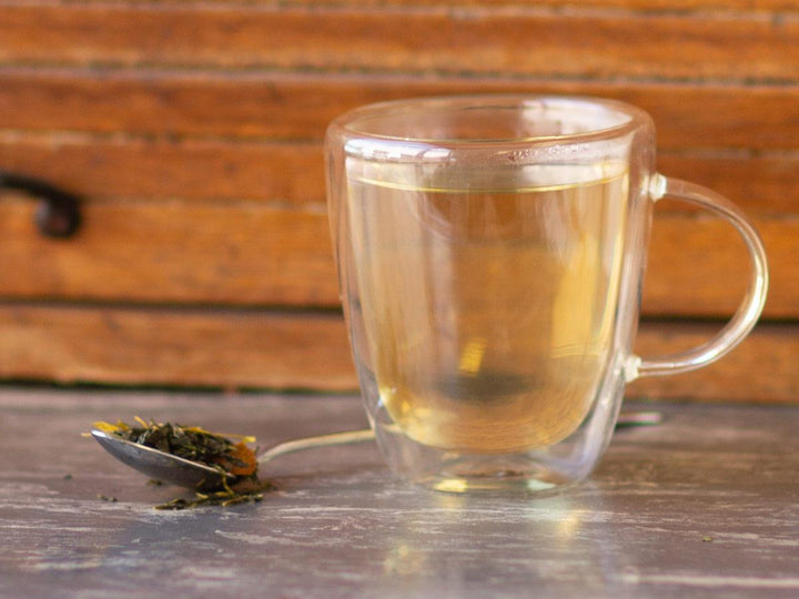 Lemon Meringue Green Tea Brewed as Hot Tea from Hackberry Tea