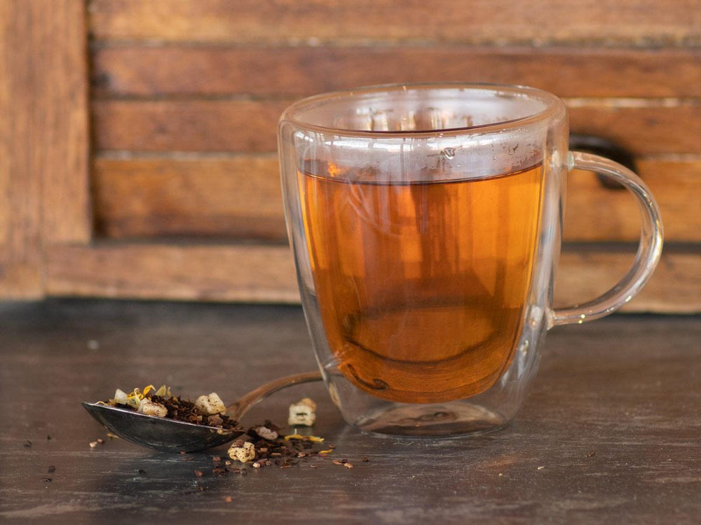 Banana Bread Honeybush brewed hot- Hackberry Tea