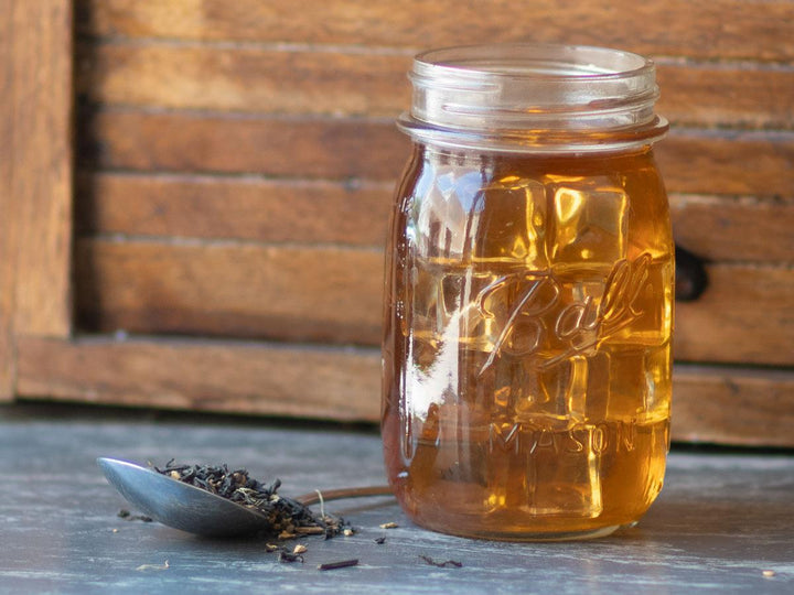 Chocolate Chip Chai Pu'erh brewed iced - Hackberry Tea