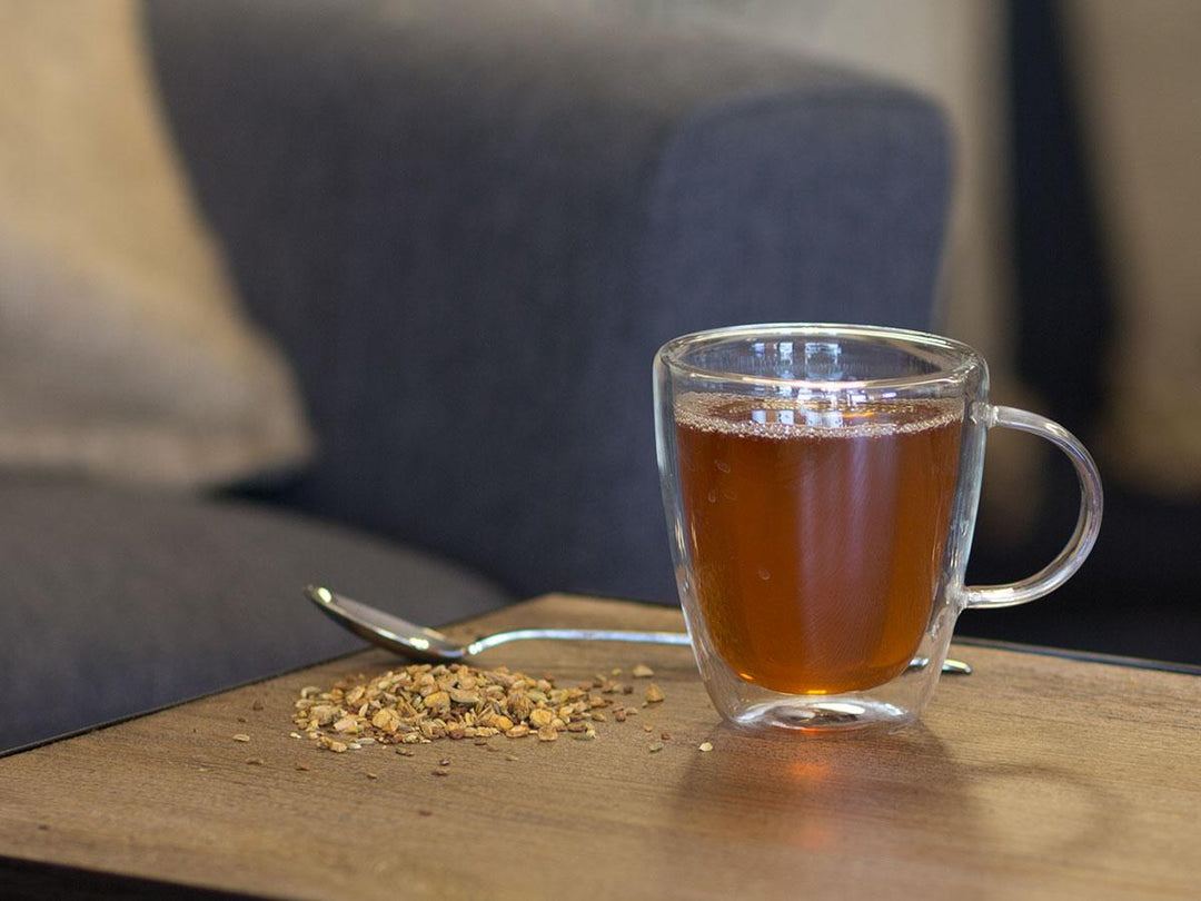 Vanilla Cinnamon Spice Tea Brewed as Hot Tea from Hackberry Tea