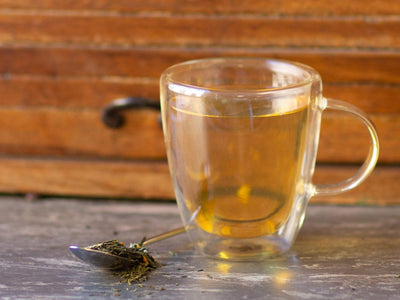 Caribbean Punch Green Tea Brewed as Hot Tea from Hackberry Tea