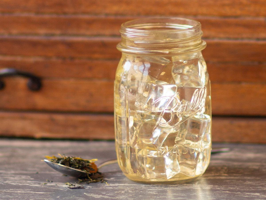 Lemon Meringue Green Tea Brewed as Iced Tea from Hackberry Tea