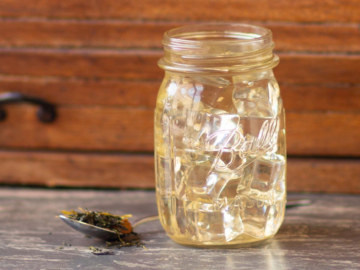 Lemon Meringue Green Tea Brewed as Iced Tea from Hackberry Tea