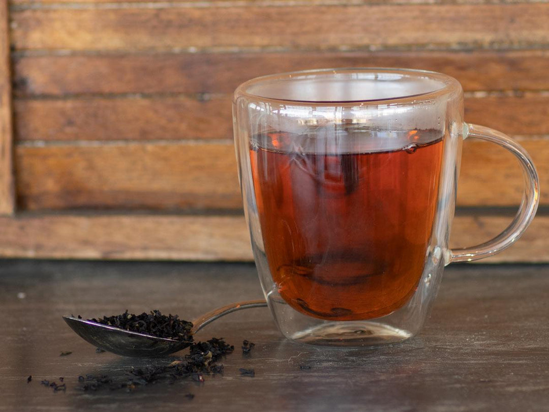 Peppermint Twist Black Brewed hot - Hackberry Tea