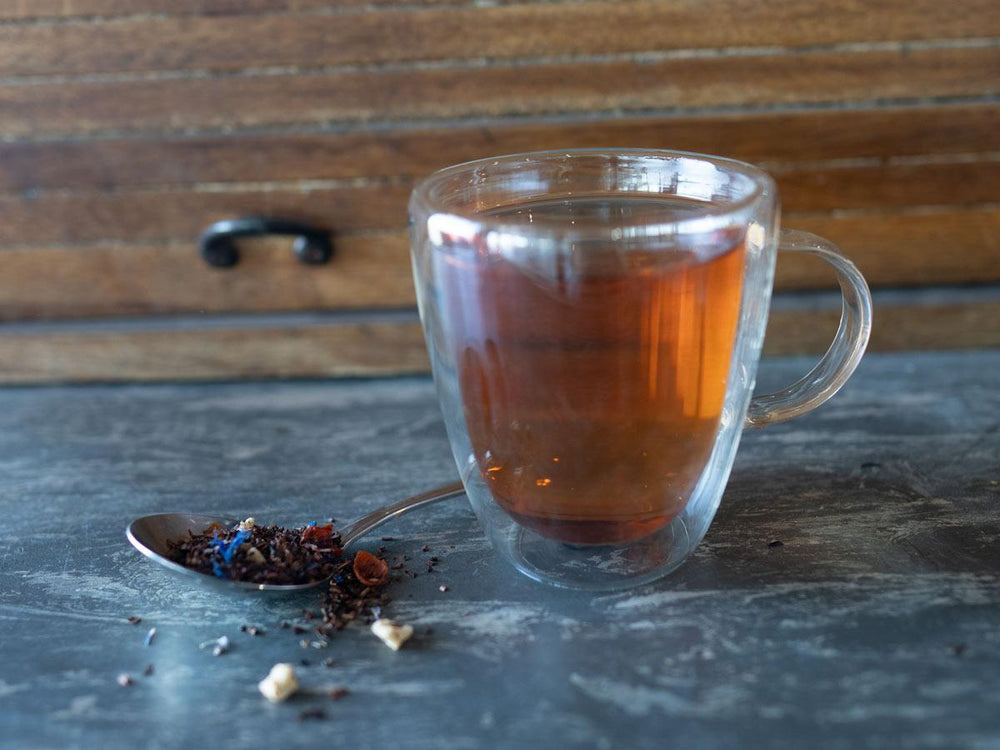 Blueberry Pancakes brewed hot - Hackberry Tea