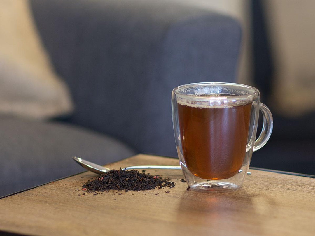 Raspberry Black Tea Brewed as Hot Tea from Hackberry Tea