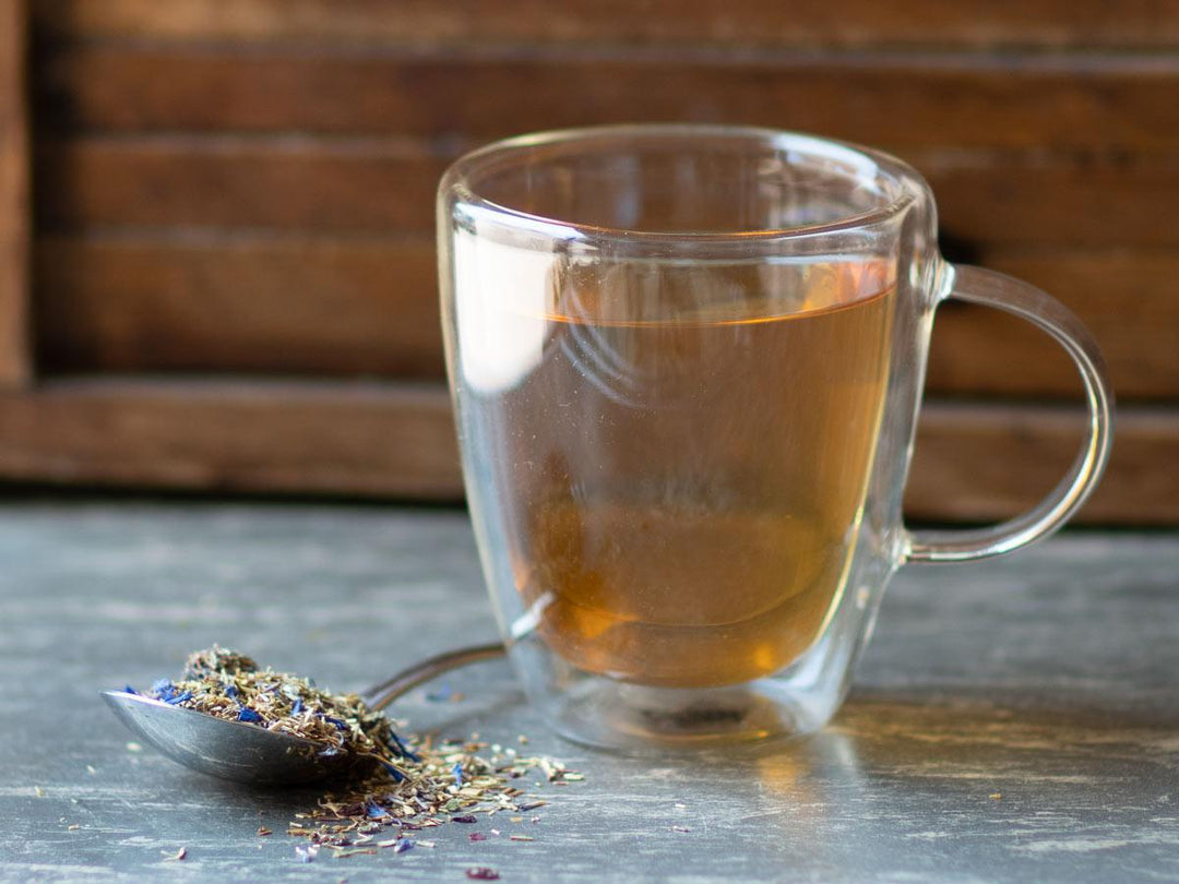 Blueberry Burst Green Rooibos brewed hot - Hackberry Tea