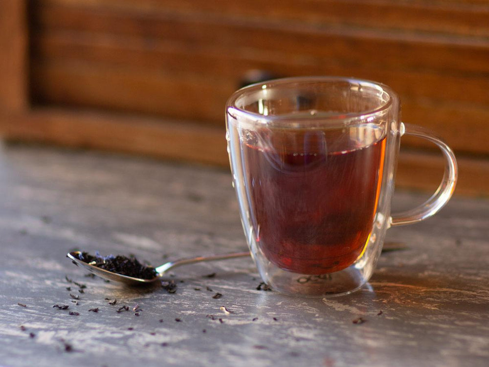Vanilla Earl Grey Tea Brewed as Hot Tea from Hackberry Tea