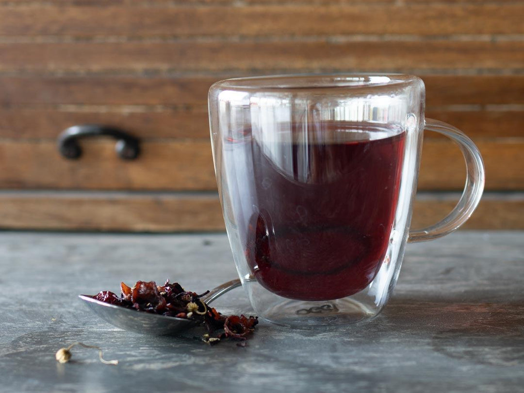 Blueberry Breeze brewed hot- Hackberry Tea