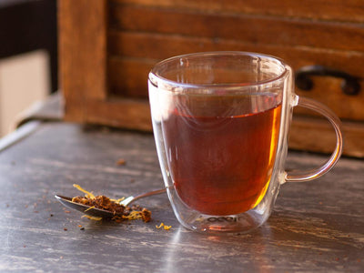 Ultimate Turtle Dessert Rooibos Tea Brewed as Hot Tea from Hackberry Tea