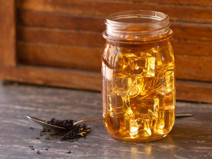 Mango Black Tea Brewed as Iced Tea from Hackberry Tea