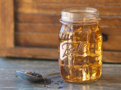 Image of Chocolate Orange Pu-Erh Tea Brewed as Iced Tea from Hackberry Tea