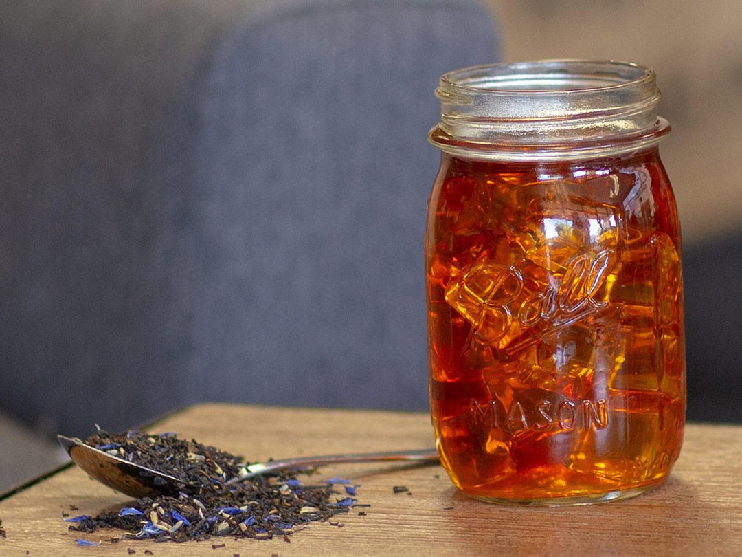 Lavender Earl Grey Tea Brewed as Iced Tea from Hackberry Tea