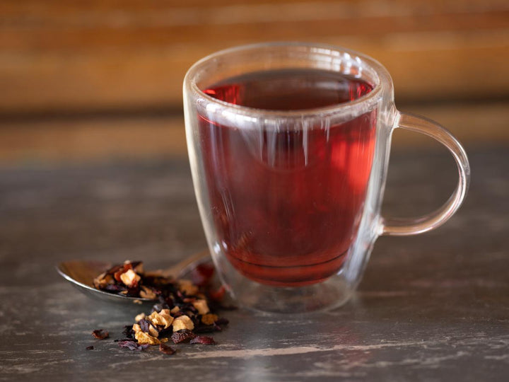 Hibiscus Limeade Tea brewed hot