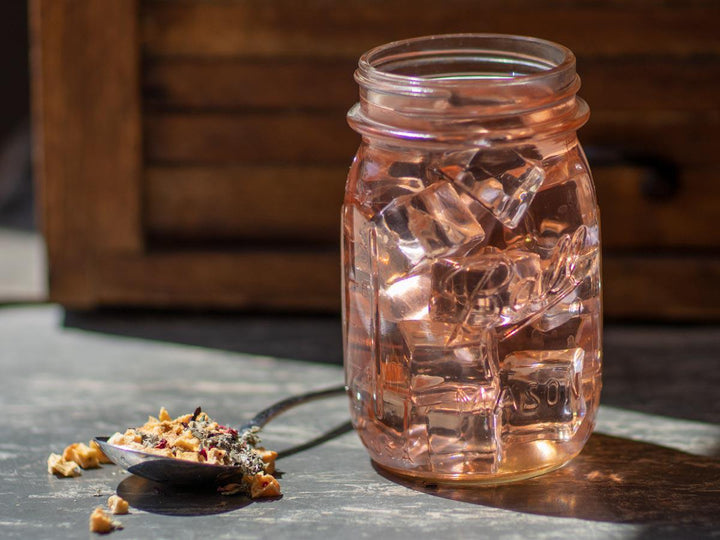 Watermelon Refresher Tea Brewed as Iced Tea from Hackberry Tea